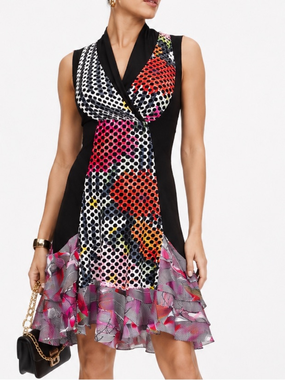 Tango Mango‎ Stunning Unique Mixed Media Mesh Dress